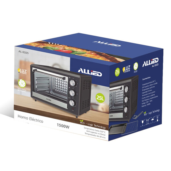 Horno Eléctrico Allied Al-eo25 25l HORNO ELECTRICO ALLIED AL-EO25 25LTS