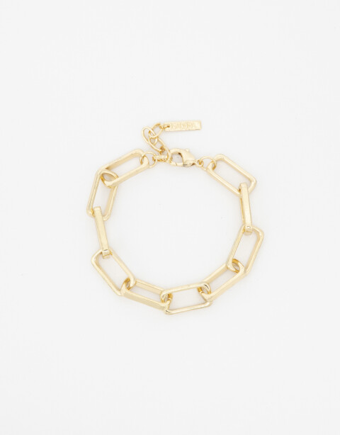 Pulseras Flexibles Metal Pulsera Flexible Maxi Eslabones - Dorado