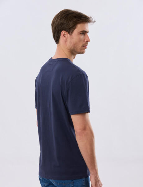 REMERA ESTAMPADA DE ALGODÓN Azul