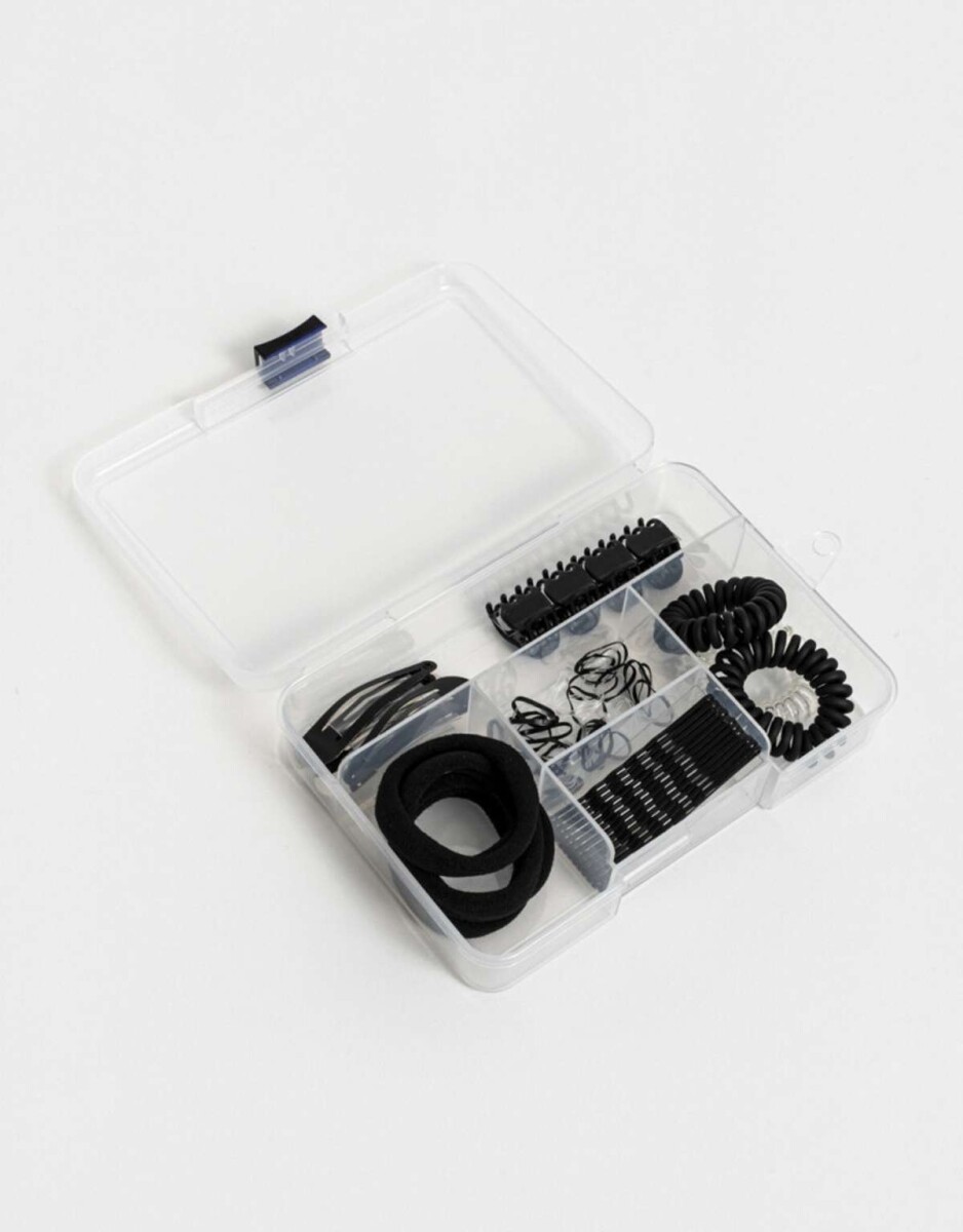 Set De Accesorios De Pelo - Negro 