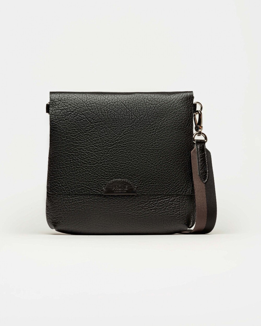 Bandolera Olivia en cuero graneado Negro
