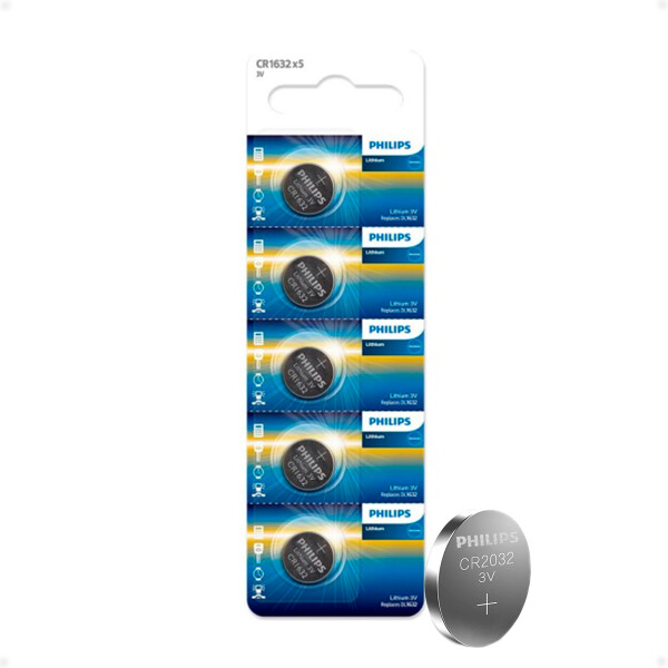 Pila de Litio CR2032 3V Philips BlÃ­ster Pack de 5 Unidades Pila de Litio CR2032 3V Philips BlÃ­ster Pack de 5 Unidades