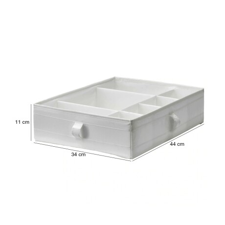 Caja Organizadora Divisiones 44x34x11cm Plegable Impermeable Blanco