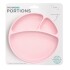 Plato con divisiones ventosa MinikOiOi rosado
