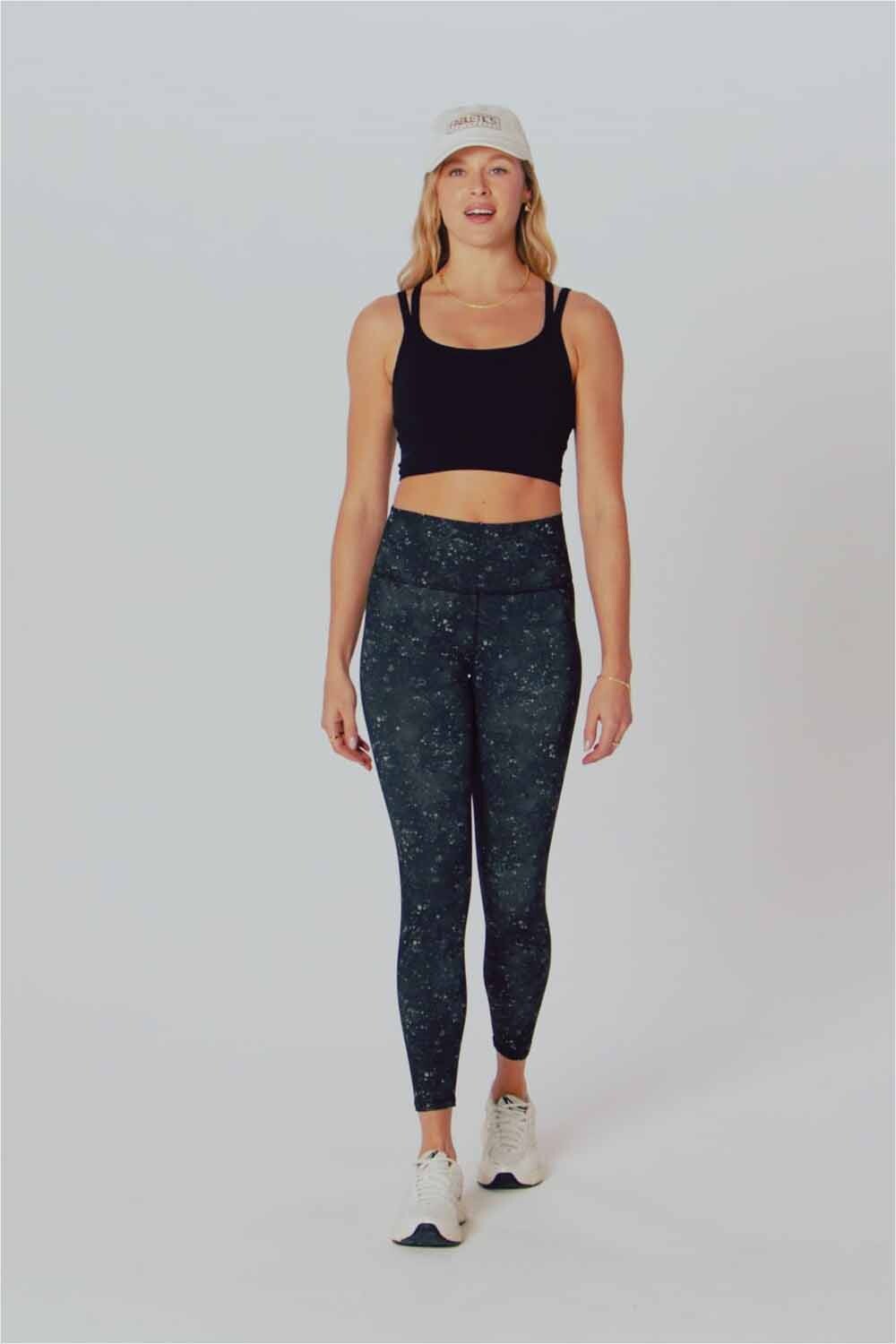 Bra Principal Longline Medium Impact Sports Mujer Black Blurred Animal