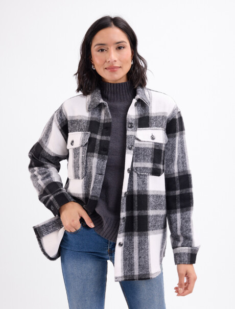 Sobrecamisa franela negro