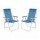Set X2 Reposeras Sillas Altas Plegables Aluminio Total Mor Azul