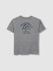 Camiseta Print Gris Medio Melange
