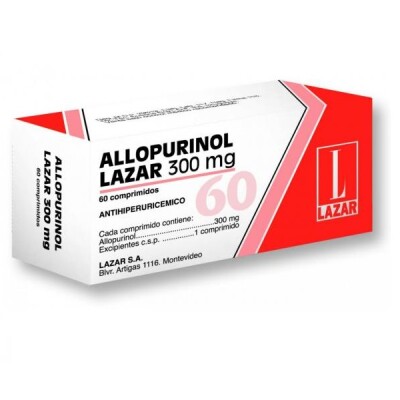 Alopurinol Lazar 300 Mg. 30 Comp. Alopurinol Lazar 300 Mg. 30 Comp.