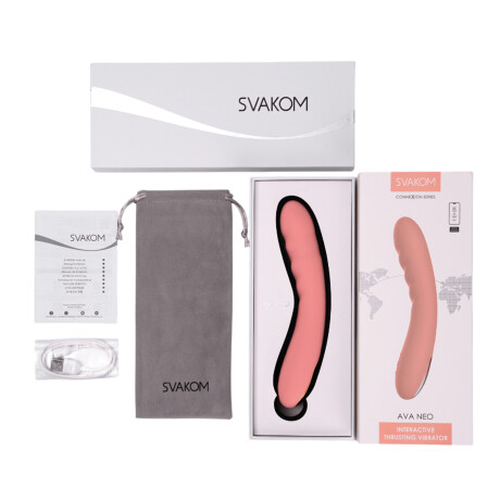 Vibrador de Empuje con Aplicación y Carga USB Ava Neo Rosa