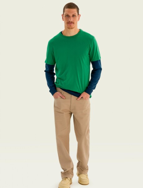 CAMISETA MANGA CORTA SLIM VERDE