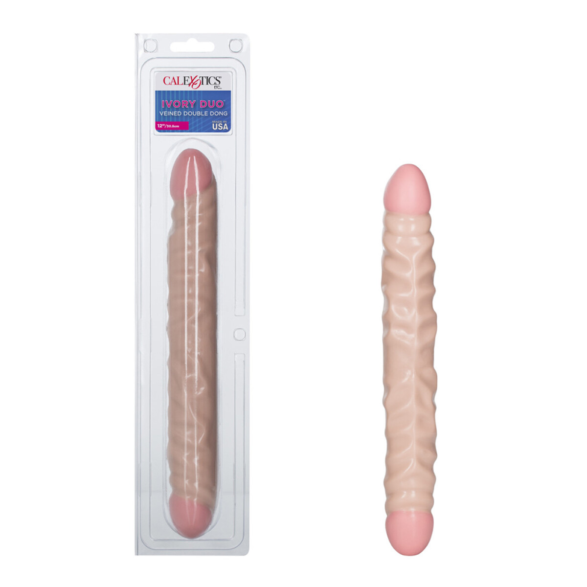 Doble Dildo Realístico Veteado Ivory Duo 30 cm 