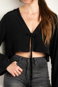 Blusa Crop Negro