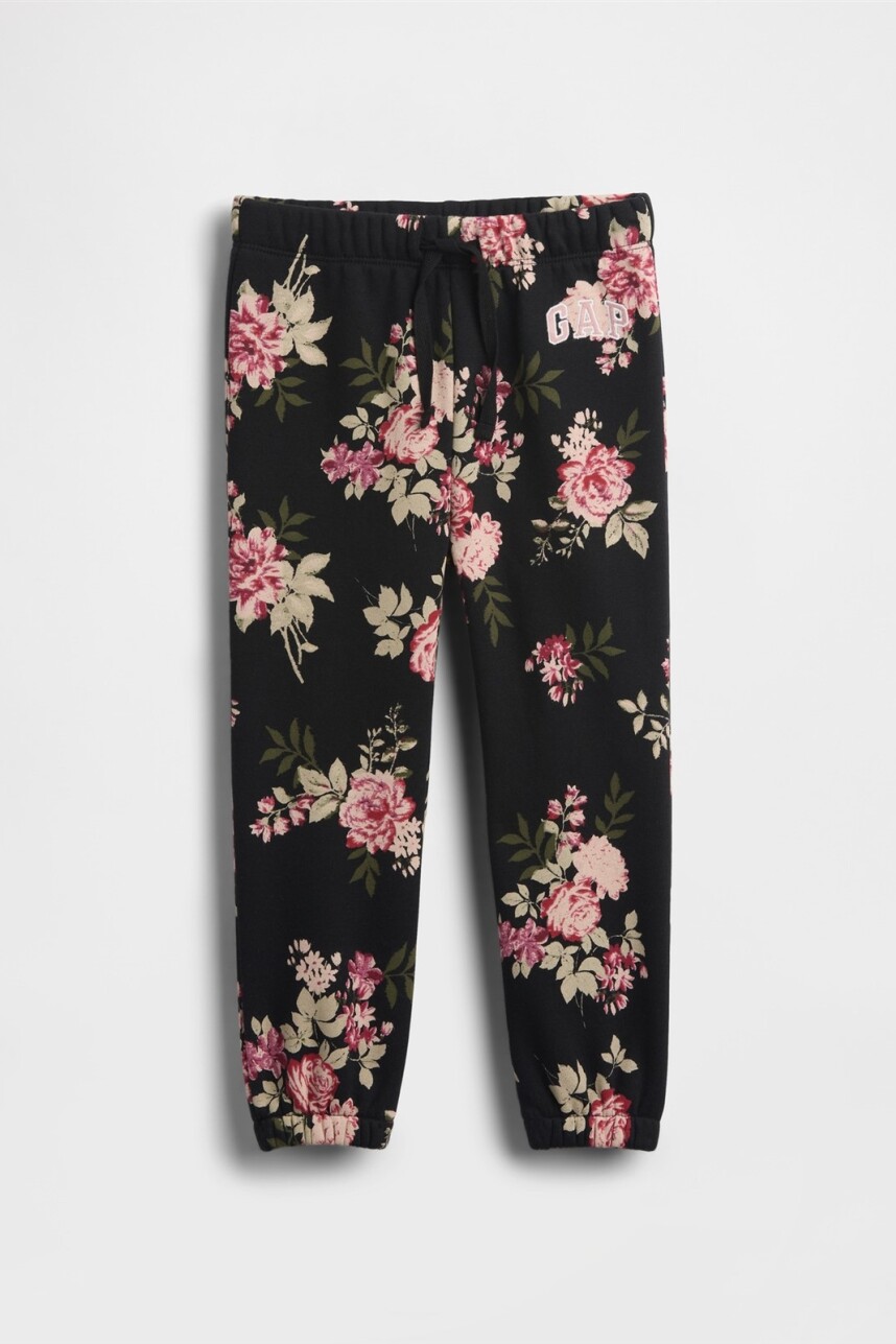Pantalón Deportivo Logo Gap Toddler Niña Black Floral