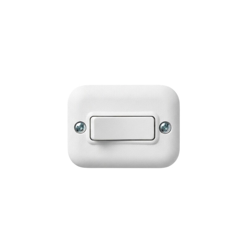 INTERRUPTOR UNIPOLAR (V)10A C/ROSETA BCO Interruptor Unipolar 10A Con Roseta Blanco Vulcano