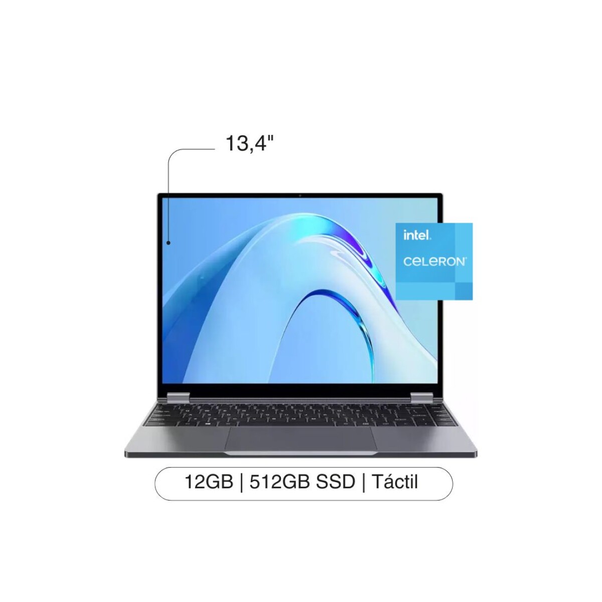 Notebook CHUWI Freebook 13.4' 2K Touch 512GB / 12GB RAM Intel Celeron N100 W11 - Silver 