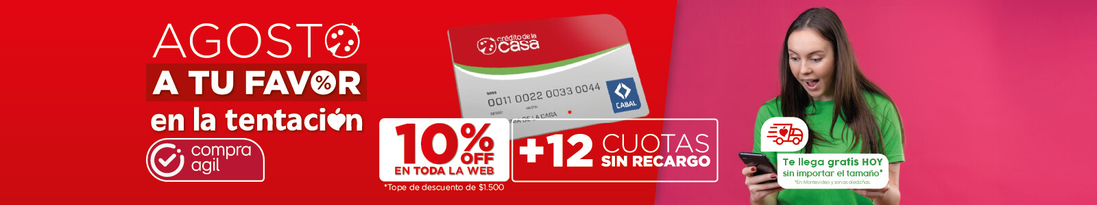 Aprovechá un 10% de descuento con Crédito de la Casa en La Tentación