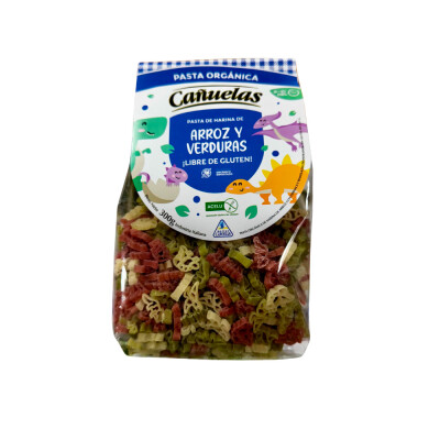 Pasta organica sin gluten harina de arroz y verduras Cañuelas Pasta Org S/g Arroz/verd Cañue