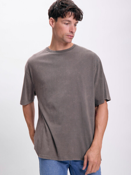 Remera oversize Gris Oscuro