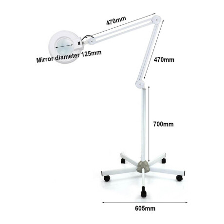 Lámpara Led Profesional Lupa Multifocal Articulada Blanco