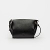 Bandolera Sauvage En Cuero Graneado Negro