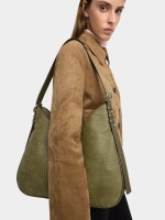 Bolso De Hombro Con Grabado Animal verde
