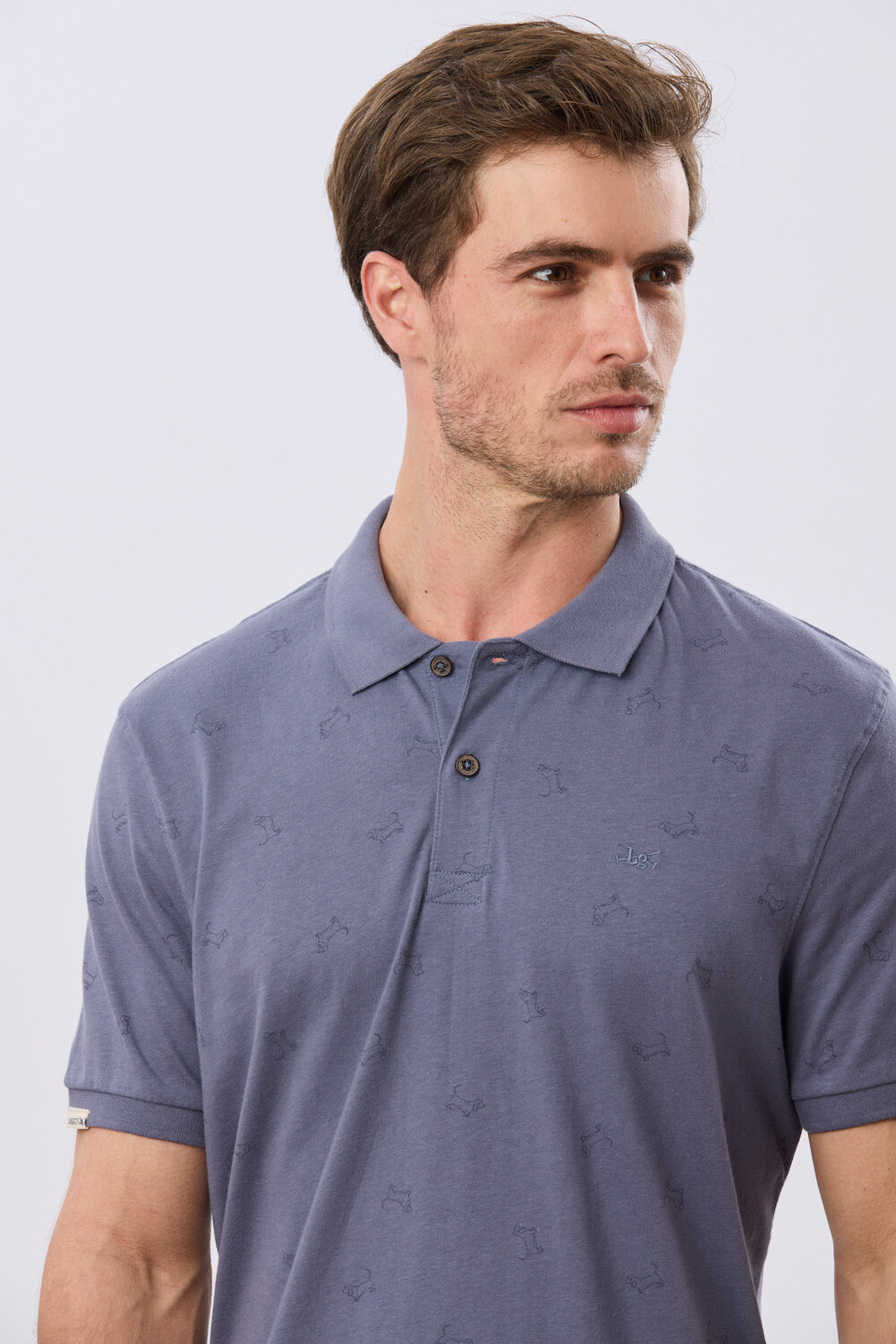 REMERA POLO ESTAMPADA JERSEY Indigo