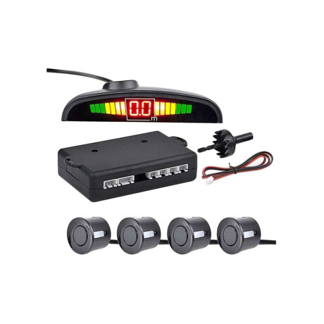 Sensor Marcha Atras De 4 Sensores Con Display Sensor Color Gris