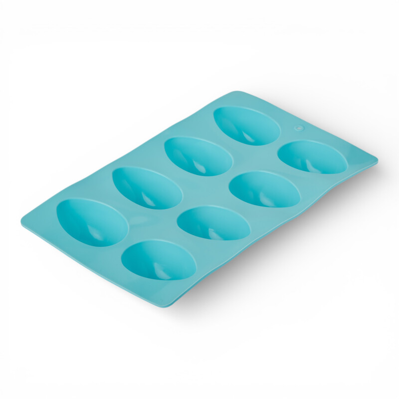 Molde de Silicona para Huevos de Chocolate Pequeños Celeste