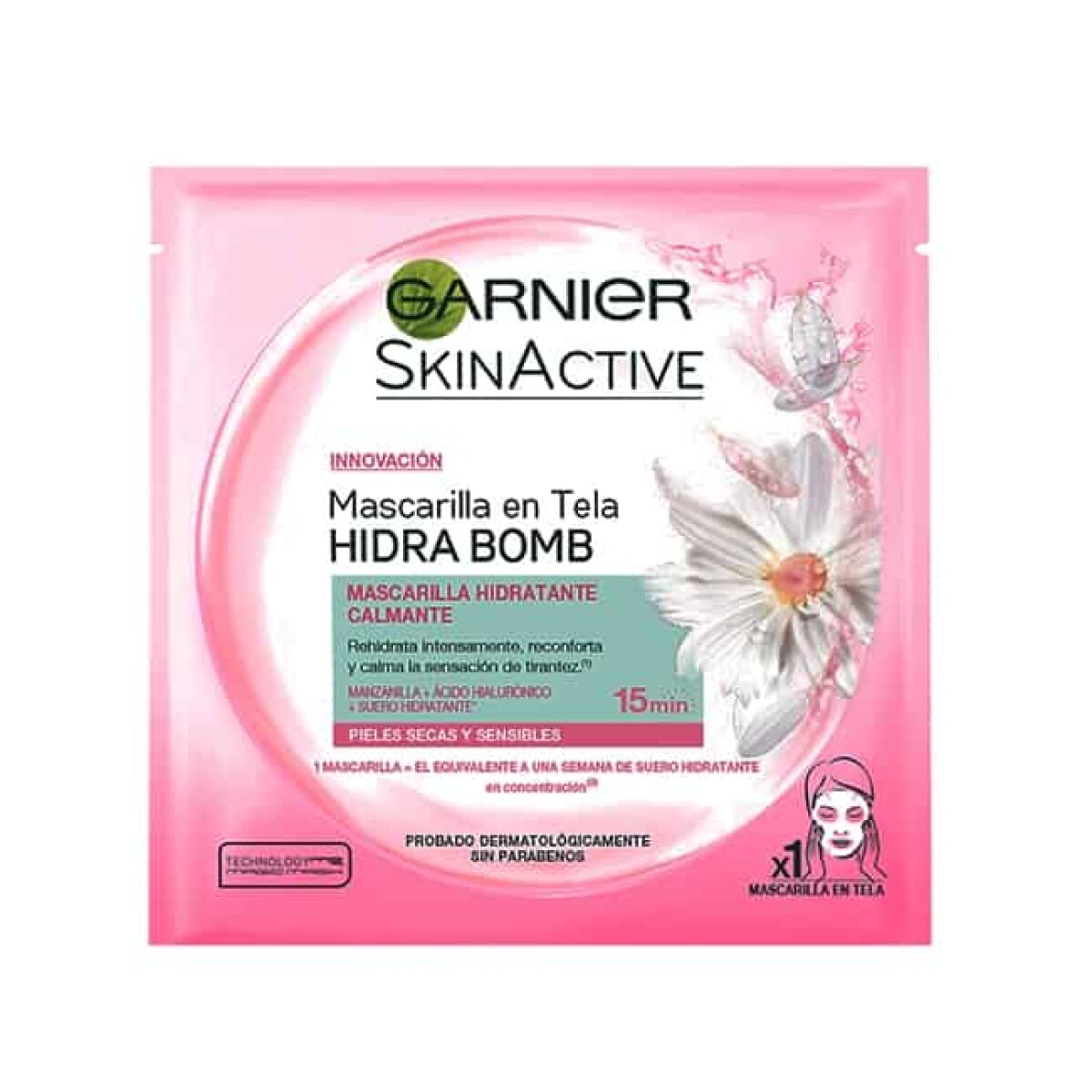 Mascarilla de Tela Garnier Manzanilla 1 Unidad 