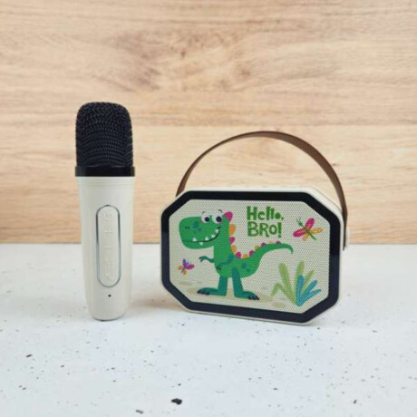 Set de parlante y microfono Dinosaurios