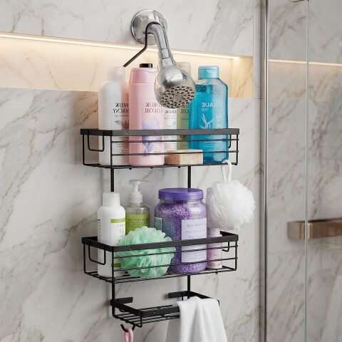 Organizador De Ducha Colgante 3 Niveles Jabonera Baño Acero Imback Color Negro Organizador De Ducha Colgante 3 Niveles Jabonera Baño Acero Imback Color Negro