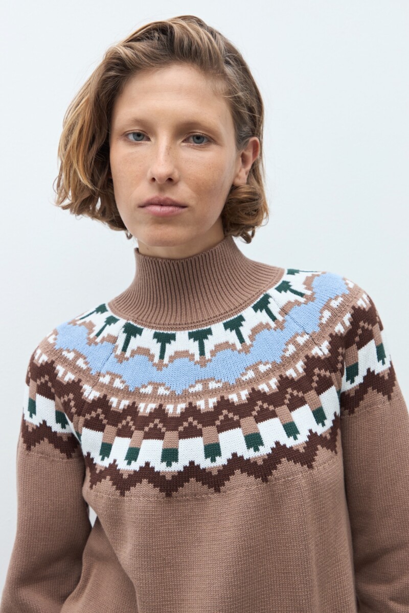 Polera bariloche tostado melange