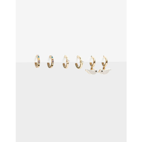 Set De Argollitas Dorado