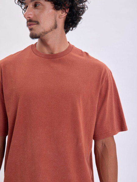Remera lavada Terracota