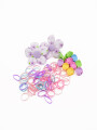 SET GOMITAS Y BROCHES LILA