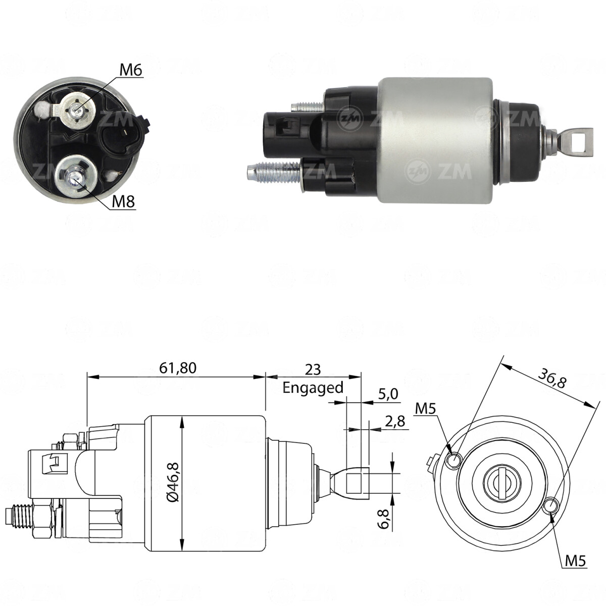 AUTOMATICO DE ARRANQUE FIAT BOSCH FIAT ARGO CRONOS MOBI UNO ZM 