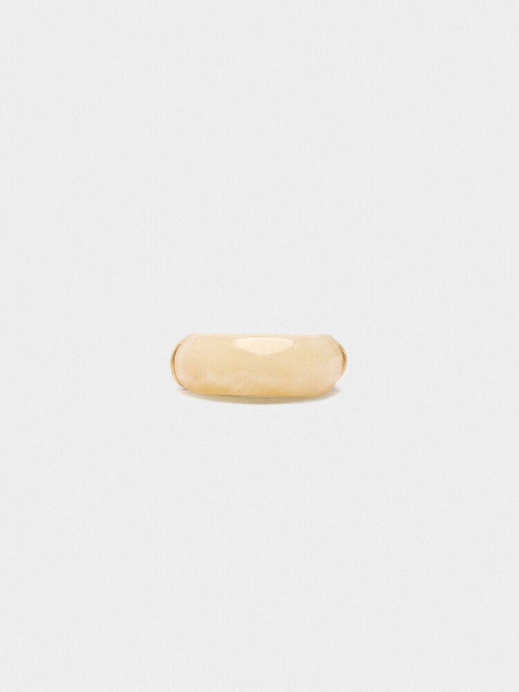 Anillo Con Detalle Efecto Piedra beige