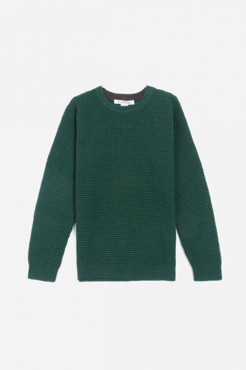 Sweater cuello redondo VERDE OLIVA