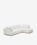 Sofá Gala 4 plazas con chaise longue derecho blanco 300 cm
