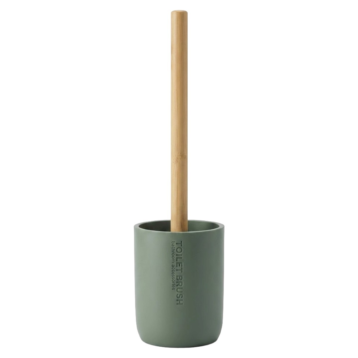 CEPILLO BAMBU P/INODORO C/BASE VERDE 
