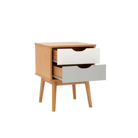 Mesa De Luz 2 Cajones Linea Nordica
