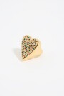 ANILLO CORAZÓN CRISTALES Multicolor