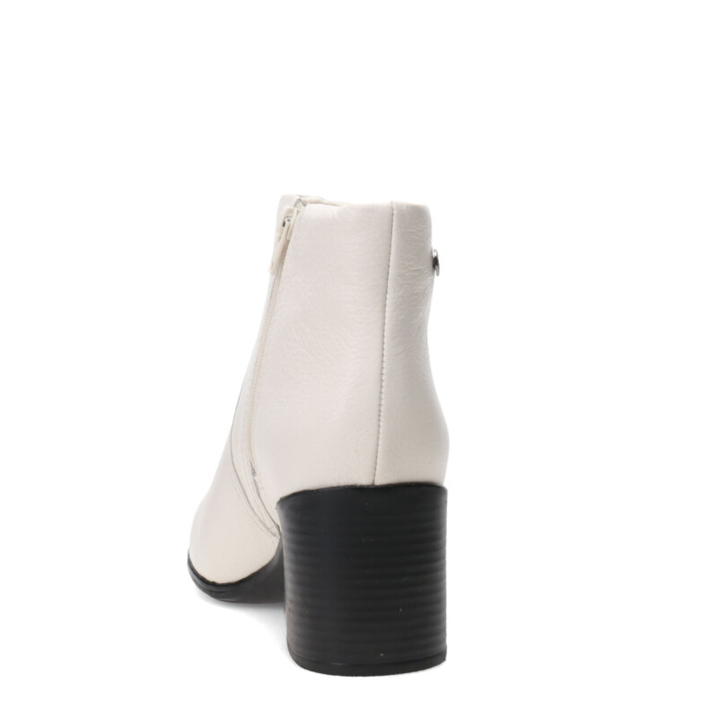 Bota de Mujer Bottero Caña Baja de Cuero Marfil