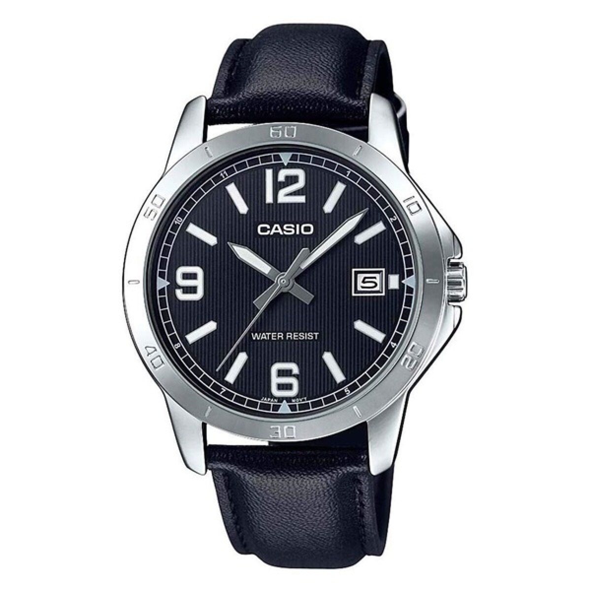 Reloj Casio Clásico De Cuero Negro 