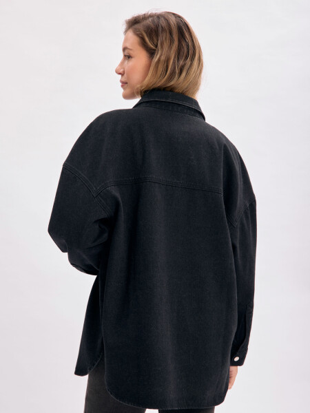 Sobrecamisa jean Negro
