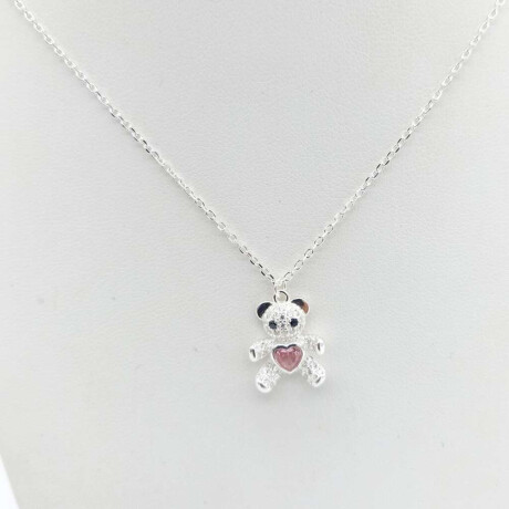 Cadena de plata 925 con dije con cristal Osito