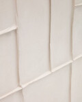 Cuadro Klis de lino con formas geométricas blanco 120 x 200 cm