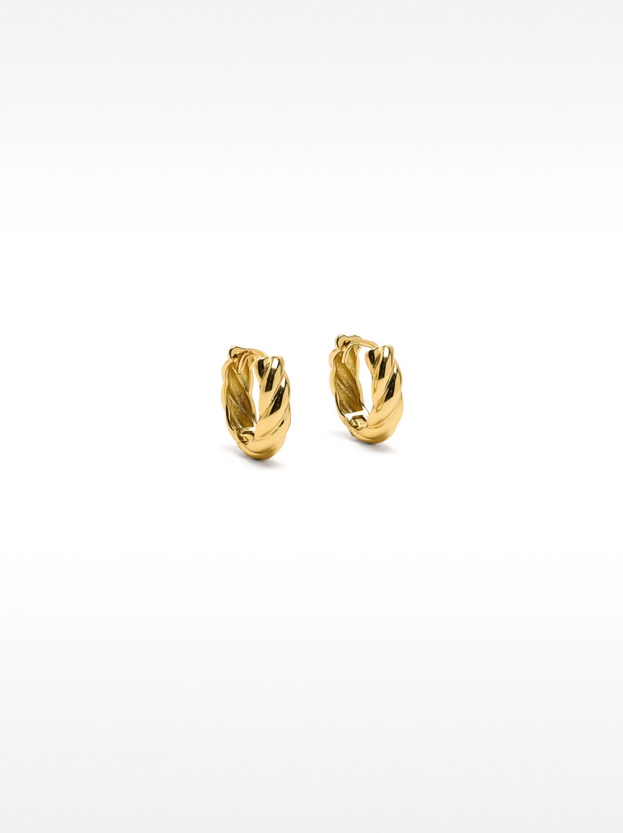 Aros Trenzados - Prata De Ley 925 - dorado 
