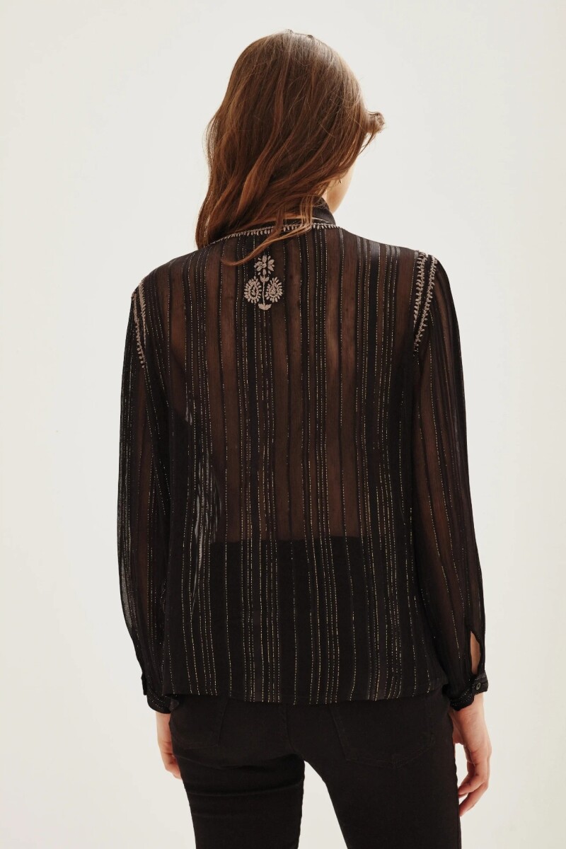 Camisa Gandha Lurex Negro